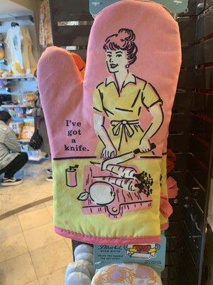 Fun oven mitts.