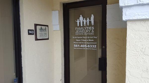 The Outside Door Leading into Our Buying Store/Office.