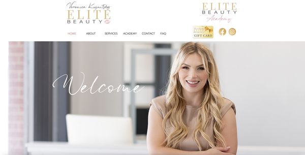 Elite Beauty and Academy website design