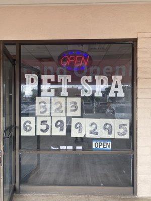 Front window with numbers