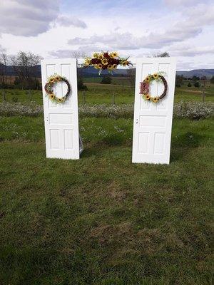 We have different designs of Arbor Doors. And they have different options for Decorating.