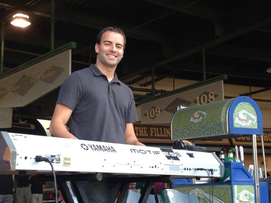 Grammy Contender, Keenan Baxter, performing at Gary Railcats Stadium! Listen to his music at www.reverbnation.com/KeenanBaxter