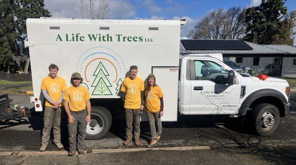 A Life With Trees Team with Chip Truck and Logo