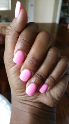 Pretty in Pink gel nail polish #2