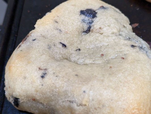 Flat triangles with a doughy center.  These are supposed to be fully cooked.