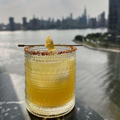 Smoky Skyline - jalapeno shochu, pineapple, lime, agave, hot bitters