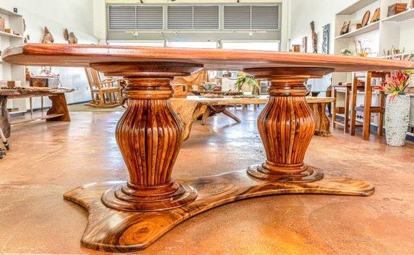 Luxurious koa dining table