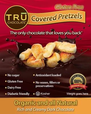 *New* Gluten Free Pretzel Balls covered in TRU Chocolate!