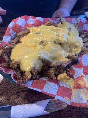 Fries and cheese sauce