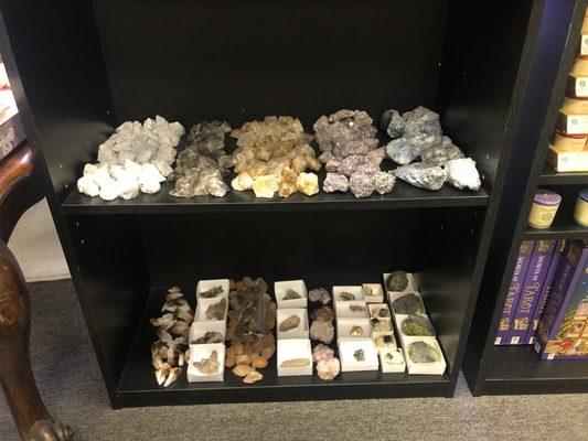 An assortment of quartz crystals