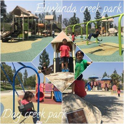 Newer playground structures but not enough shade.