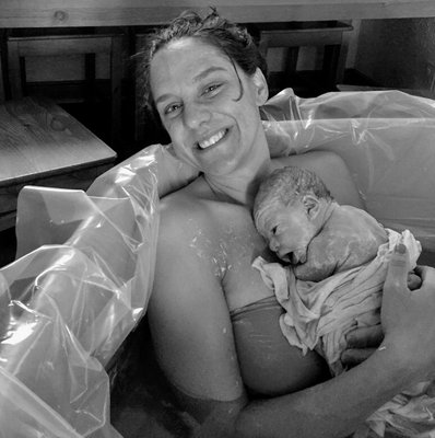 A water birth was my dream. I was so happy it worked out.