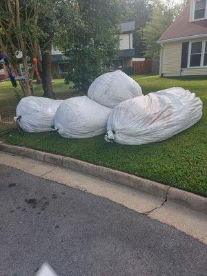 This is the insulation they removed from my attic on 9/16/21 and me refuse to remove it.