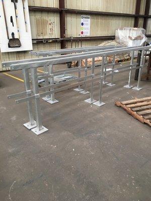 Custom steel handrails