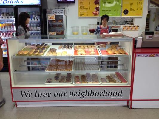 Almost sold out by 11 today, their donuts are that good! My favorites: sweet = apple fritter, savory = sausage roll