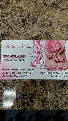 Hello everyone. It's Trish nails. This is the new address. Thank you .