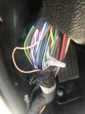 Wires cut no reason and others nicked in harness on new car