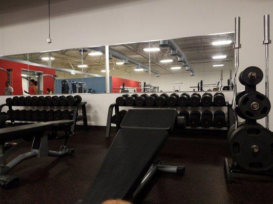 Amazing variety of free weights, machines and rooms