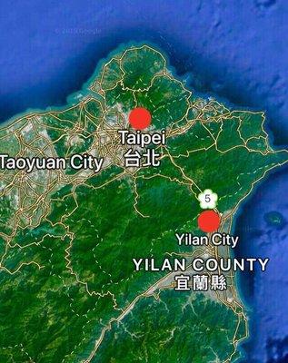 Where is I-LAN, Taiwan? It's located 35 miles southeast of the capital city of Taipei.   8/24/19