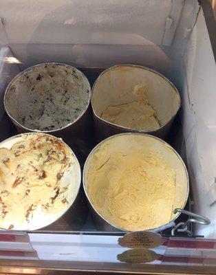 Some ice cream flavors