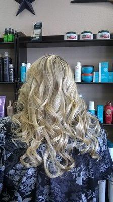 Long layers & blonde highlights by Jen Daley!