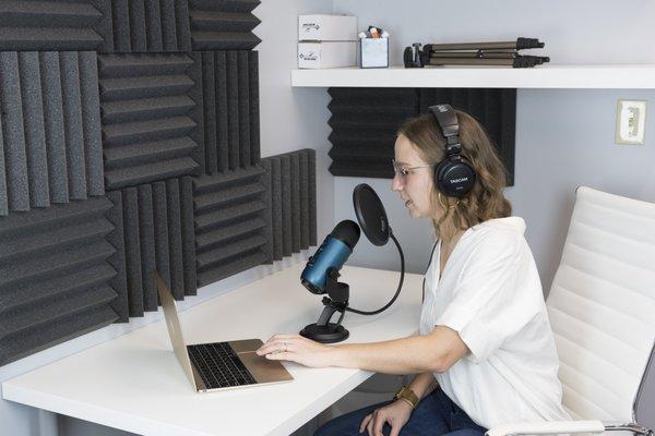 Professional Podcasting studio and Yeti Microphone!