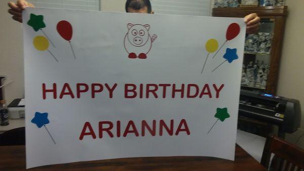 Personal bday banner