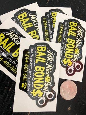 Free stickers now available: "Save the handcuffs for the bedroom". Santa Ana Bail Bonds