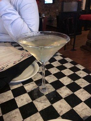 "Not so dirty ". Dirty martini   Missing olives.