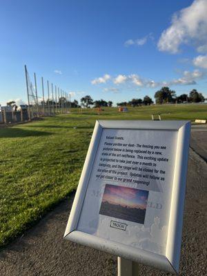 Driving range is temporarily closed