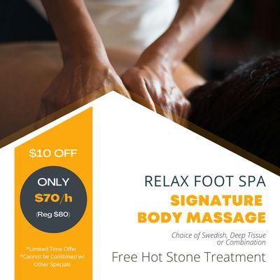 Relax Foot Spa
 1609 S Church St, Burlington, NC 27215
 Call us at 336-270-3948