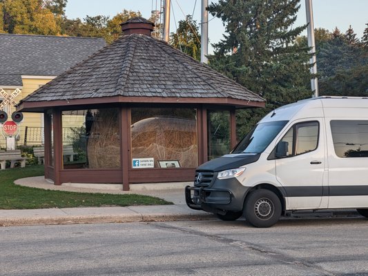 With the Sprinter van for scale!