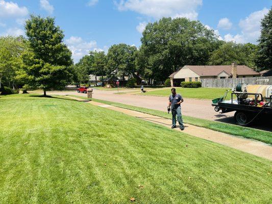 We have been very pleased with Safari Lawns. Marcus (photo) is customer oriented, hardworking and very knowledgeable about making our yard.