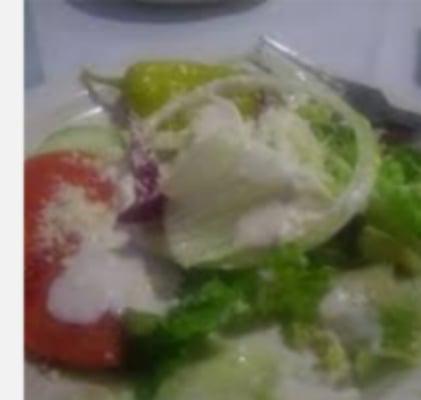 House salad with blue cheese dressing