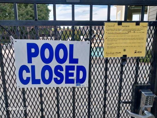 The pool has been closed since 7/25/24. We didn't get to use the pool for half of the summer.