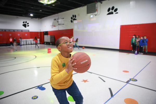 Boiling Springs Elementary School Students Enjoying PE Class