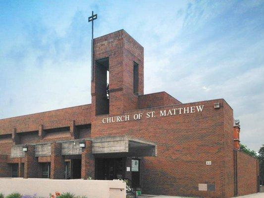 Our old German-style church burned down in 1968 and was replaced by a space that invites community celebrations and art performances.