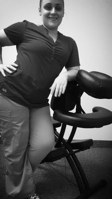 Chair massage event for an office