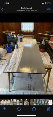 Custom door being made