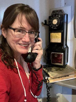 Old rotary (!) pay phone.