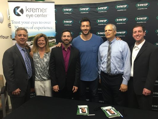 Connor Barwin & our MD's at the Center City, Philadelphia Grand Re-Opening!