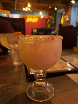 Coconut cream margarita. $12. Delicious.