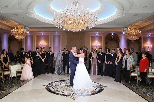 Center of attention during first dance