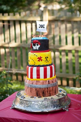 This is a cake that Kylleigh made for a Pirate themed party