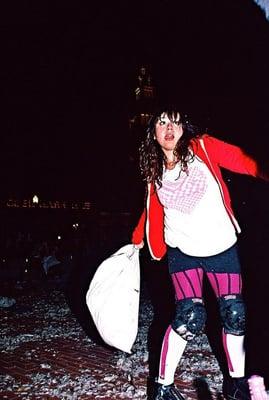 Pirty Sanchez on skates at the SF Pillow Fight