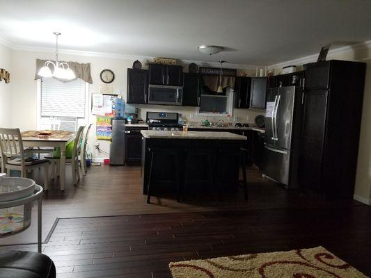 Kitchen and dining area