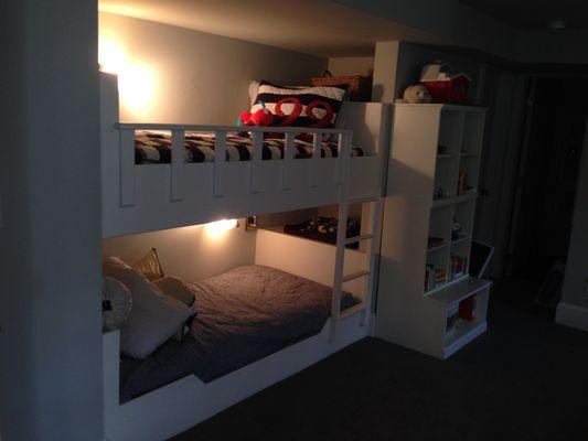 Custom Built Bunk Beds and Shelving