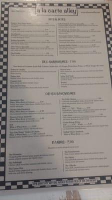 Recent menu