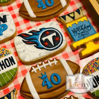 Tennessee Titans Themed Birthday Cookies