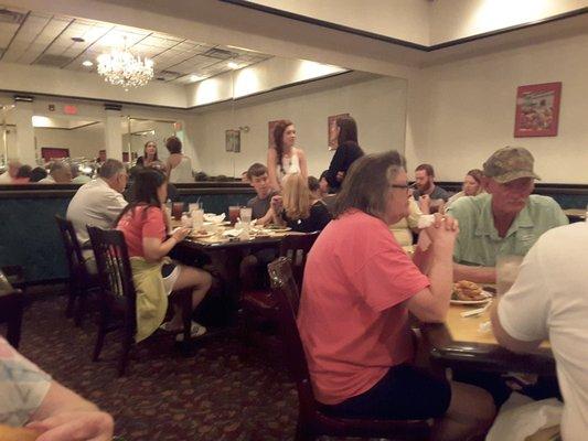 Some of family in private dining room